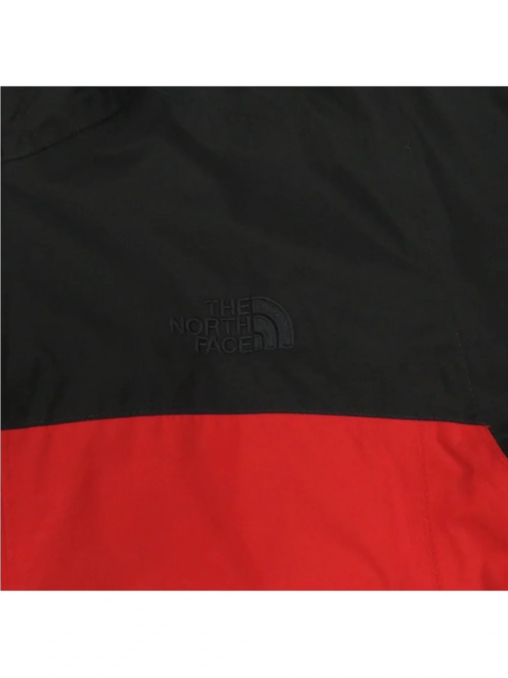 The North Face TNF Dryvent Waterproof Rain Wind Red Gray Hooded Full Zip Jacket